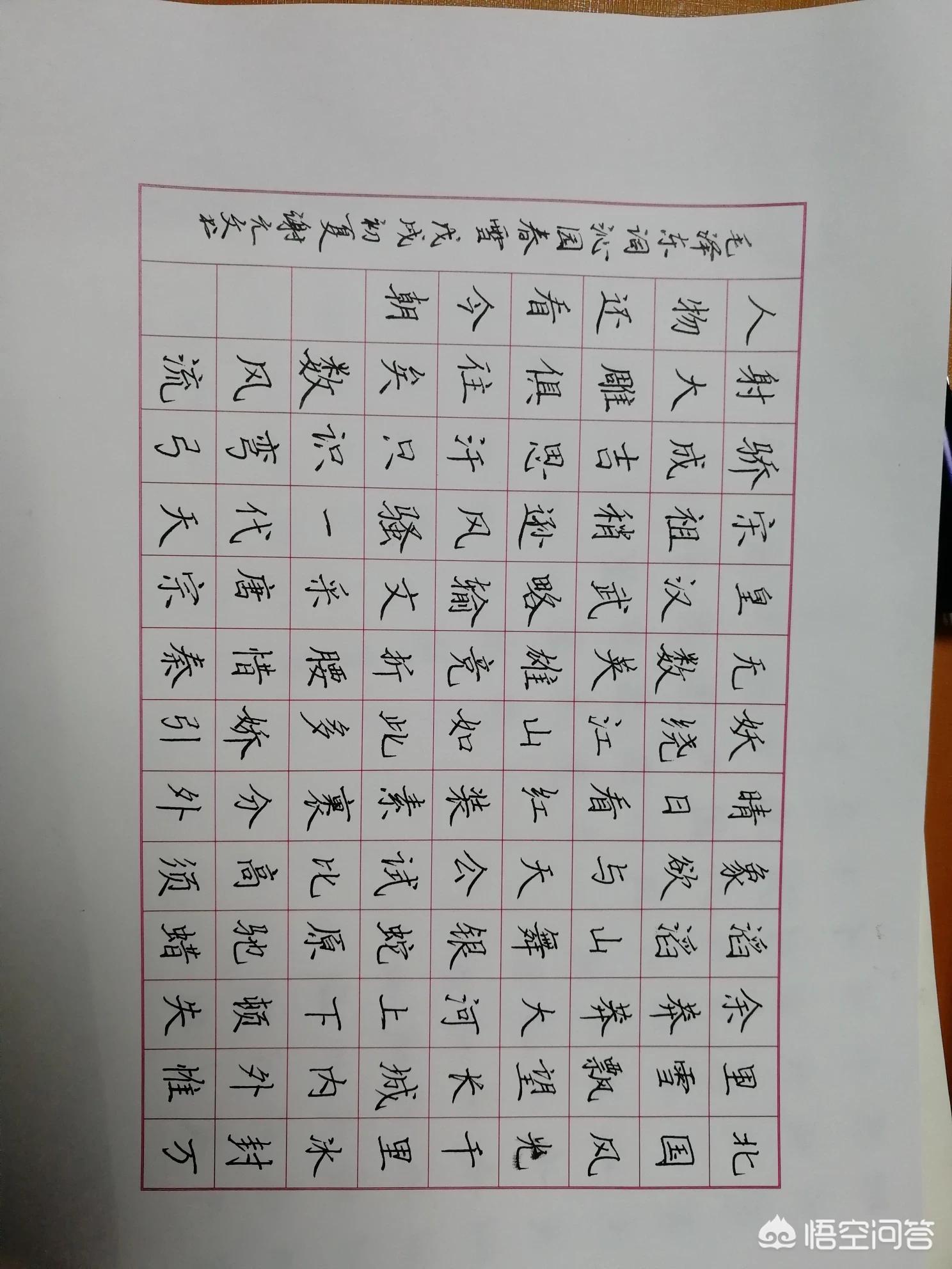 钢笔楷书字体手写教程