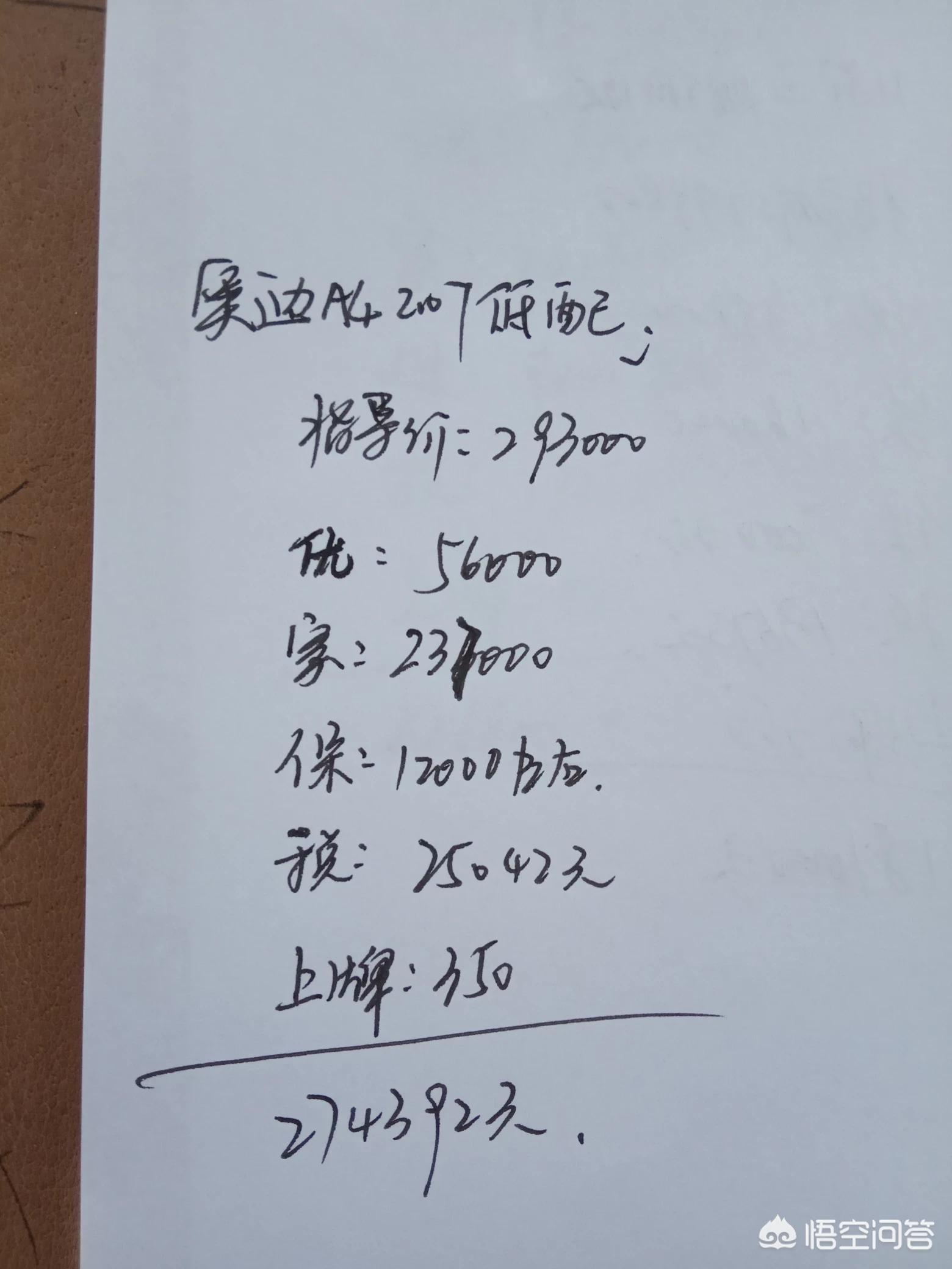 奥迪a4l 2.0t