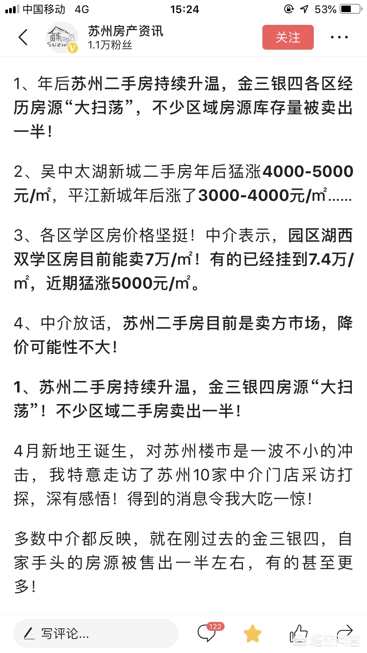 苏州市房子成交怎么样