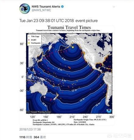 [阿拉斯加6级地震]美国阿拉斯加8级地震，会引起海啸吗， 对日本等岛国有没有影响？