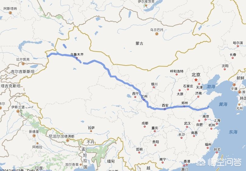 乌鲁木齐到河南最佳路线？