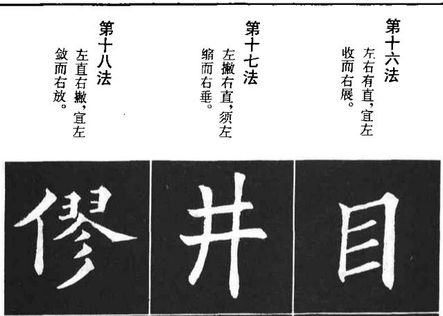 软笔楷书字体结构