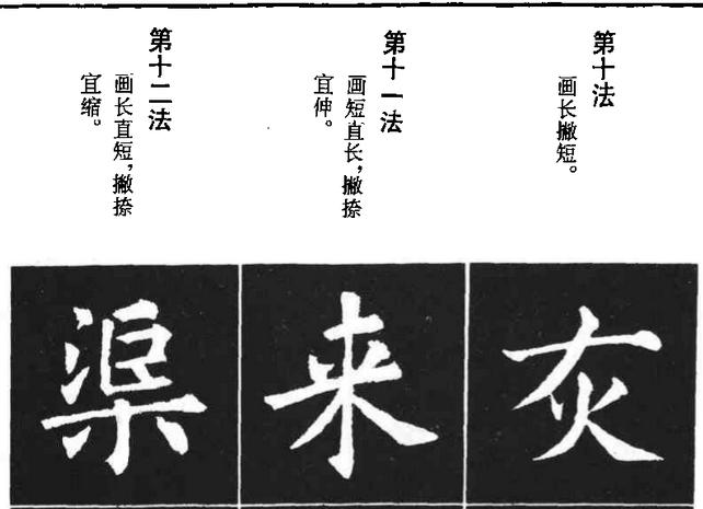 软笔楷书字体结构