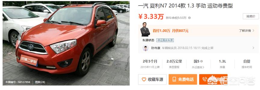 两厢夏利二手车，