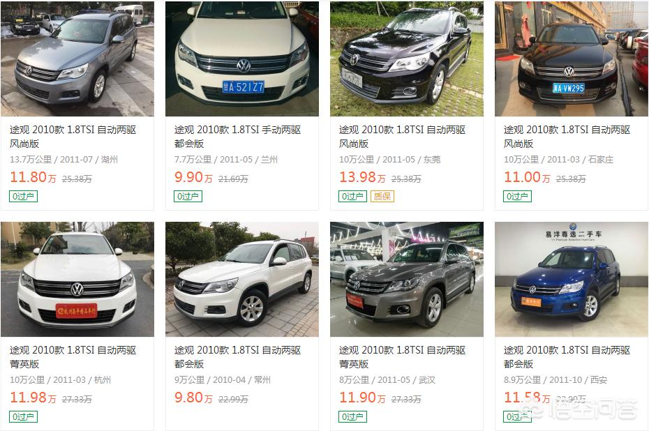 上汽大众二手汽车报价,上汽大众二手车价格