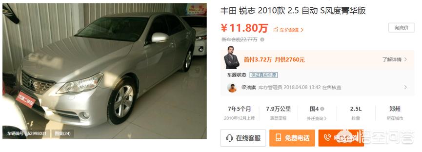 锐志 二手车