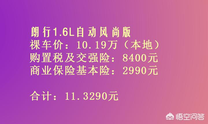 大众朗行价格