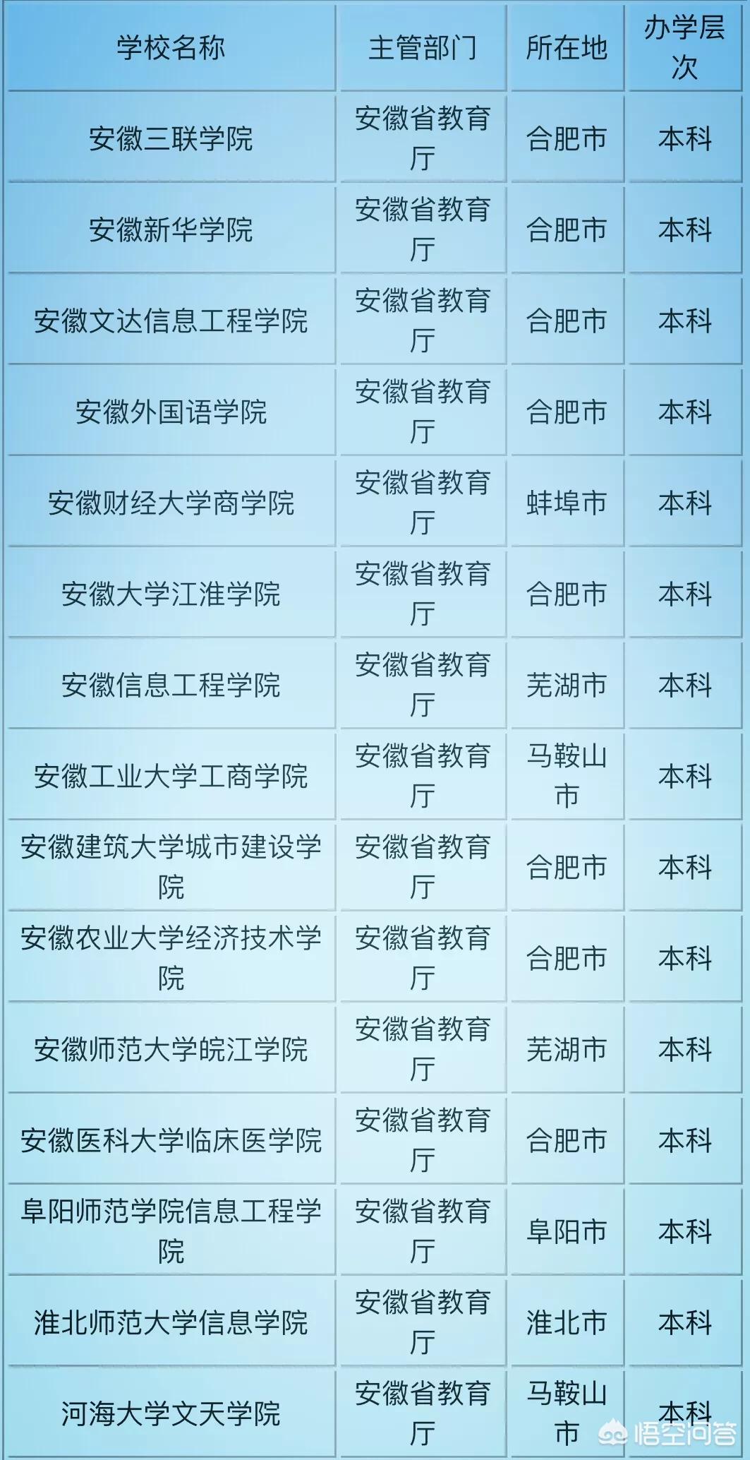 合肥市有哪些民办大学 合肥市有哪些民办大学