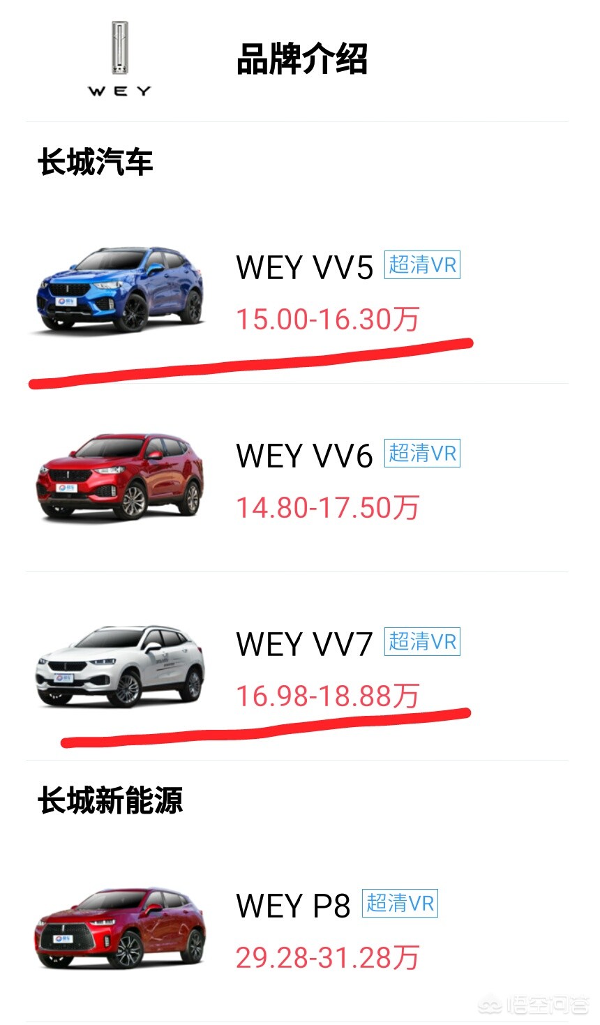 weysuv汽车报价,wey属于什么档次的车