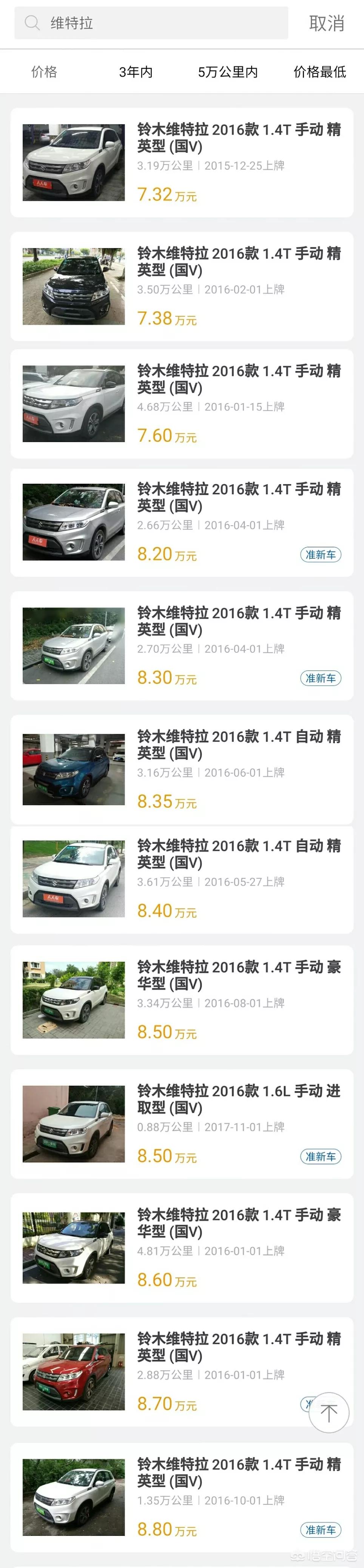 铃木越野二手汽车报价,铃木越野二手汽车报价及图片