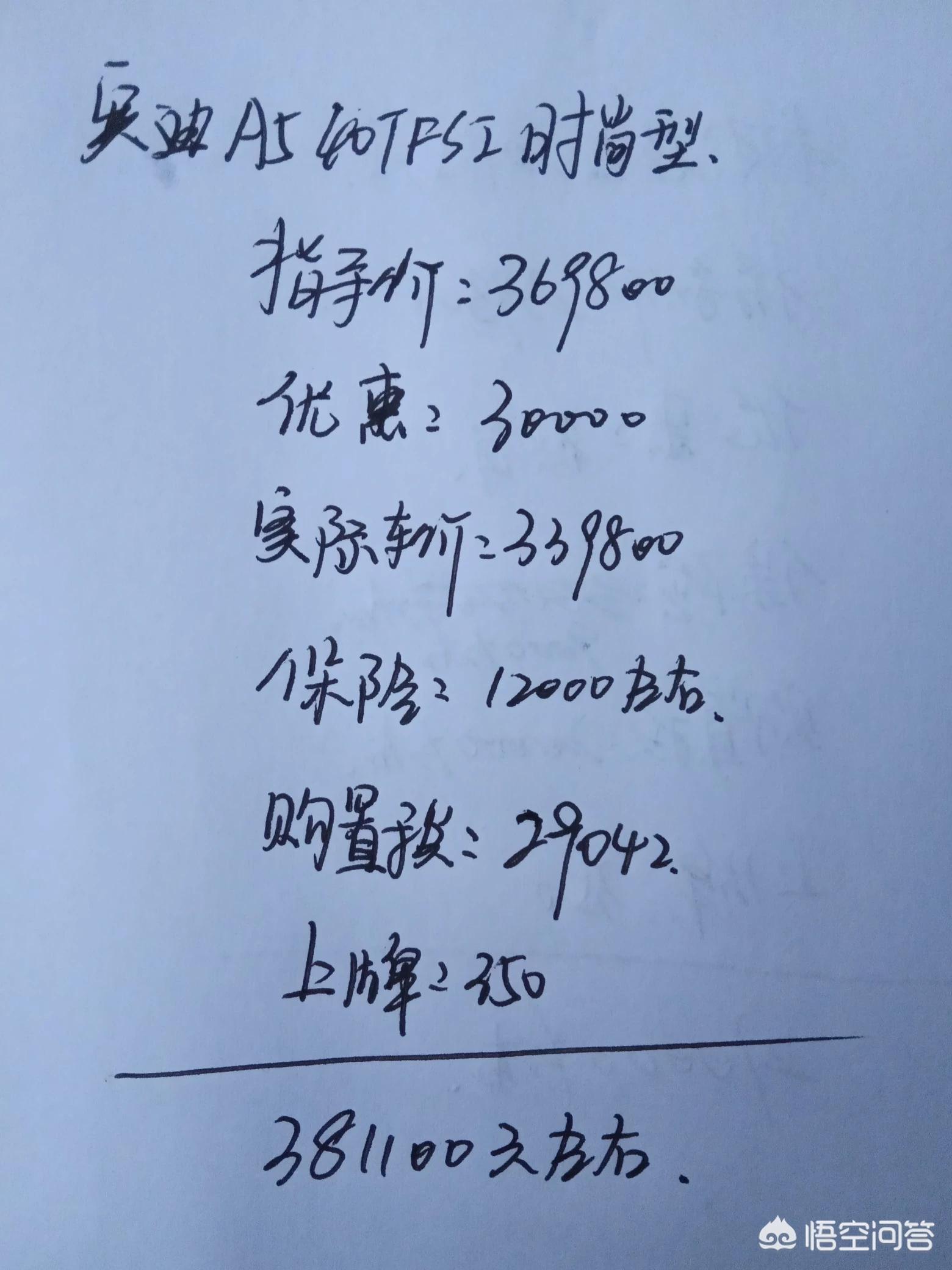 奥迪a5落地多少钱