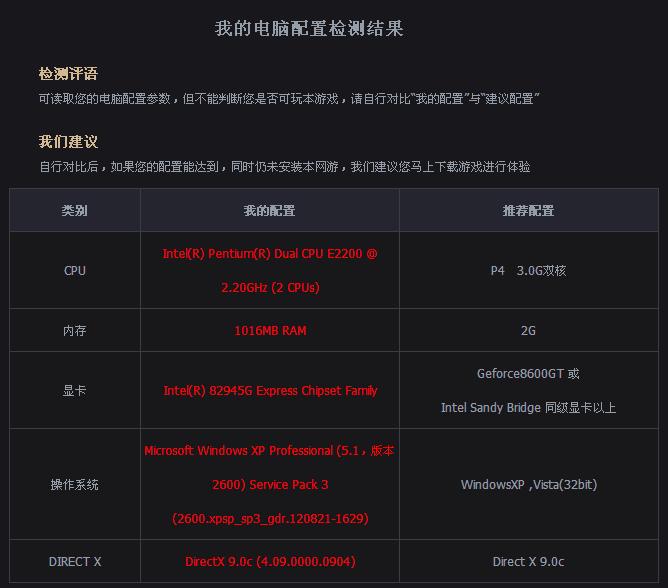 玩逆战电脑配置