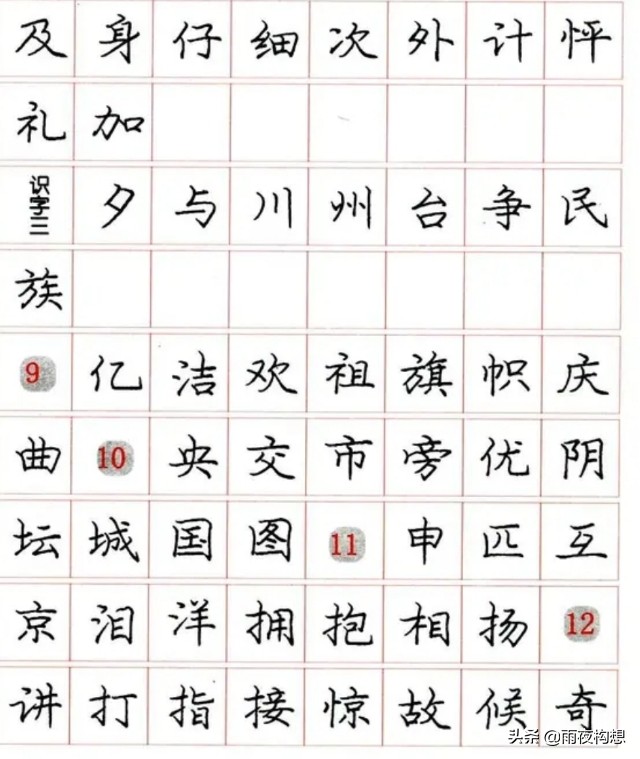 自我介绍字体楷书