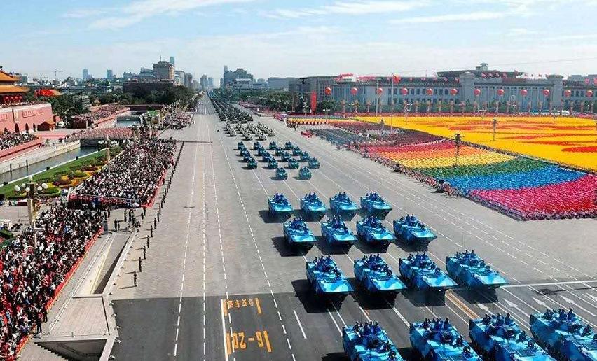 九三阅兵演练画面