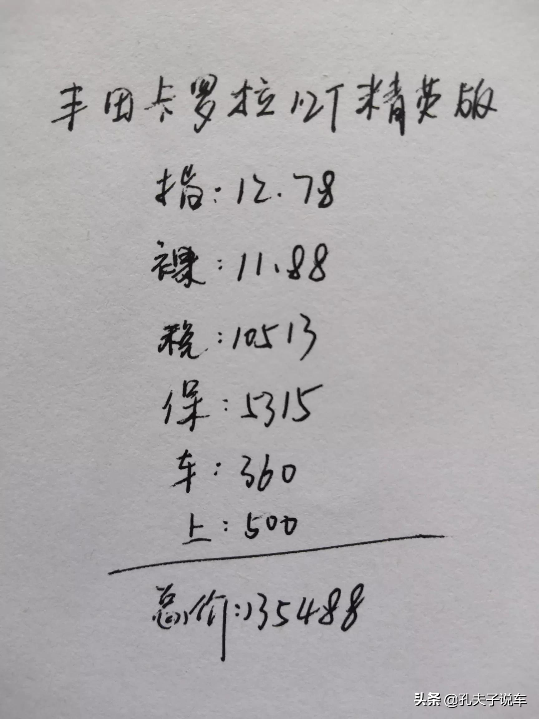 丰田卡罗拉精英版