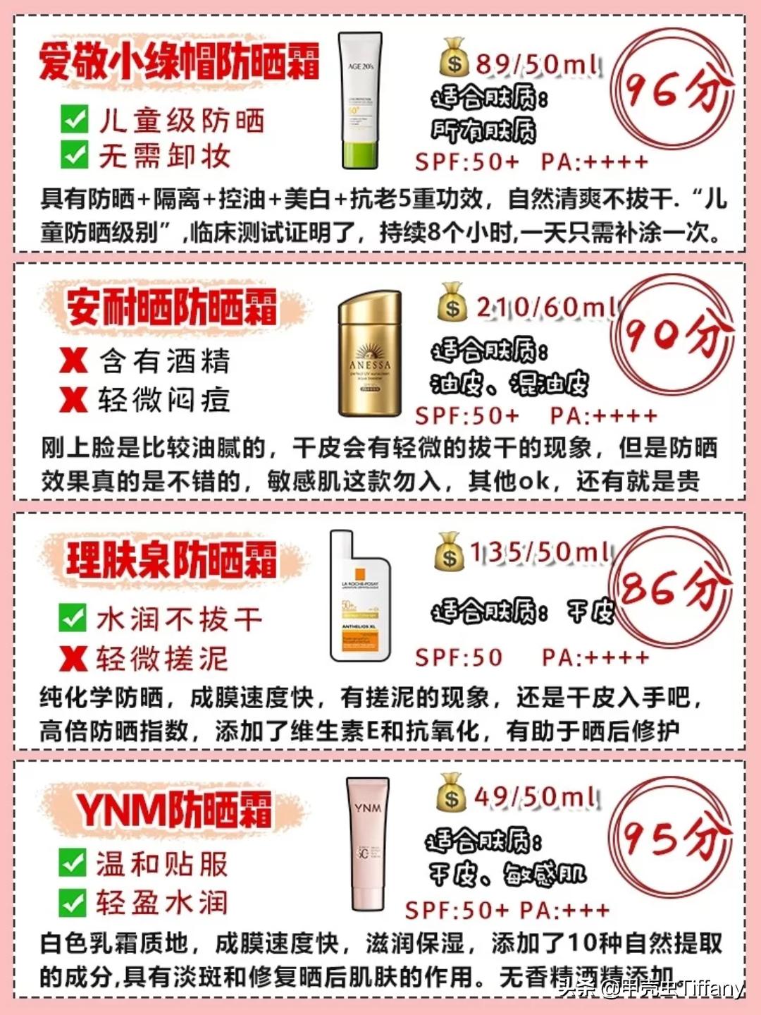 美妆好物平价防晒
