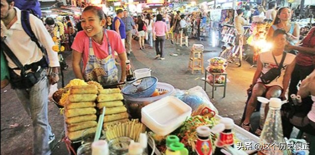 街头美食泰国生活路边摊海外生活，泰国路边摊小吃有哪些