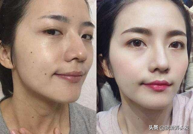 化妆小白对比技巧图
