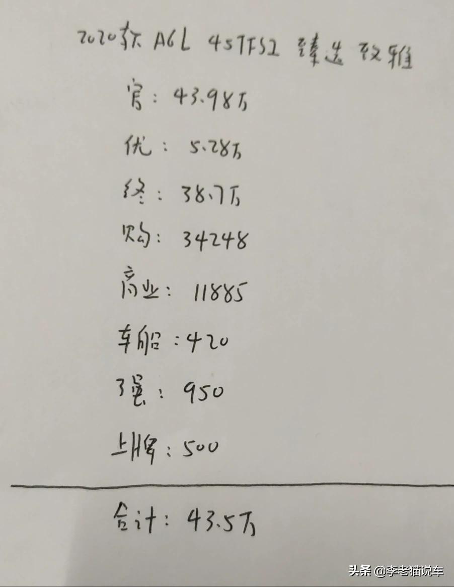 新奥迪a6价格