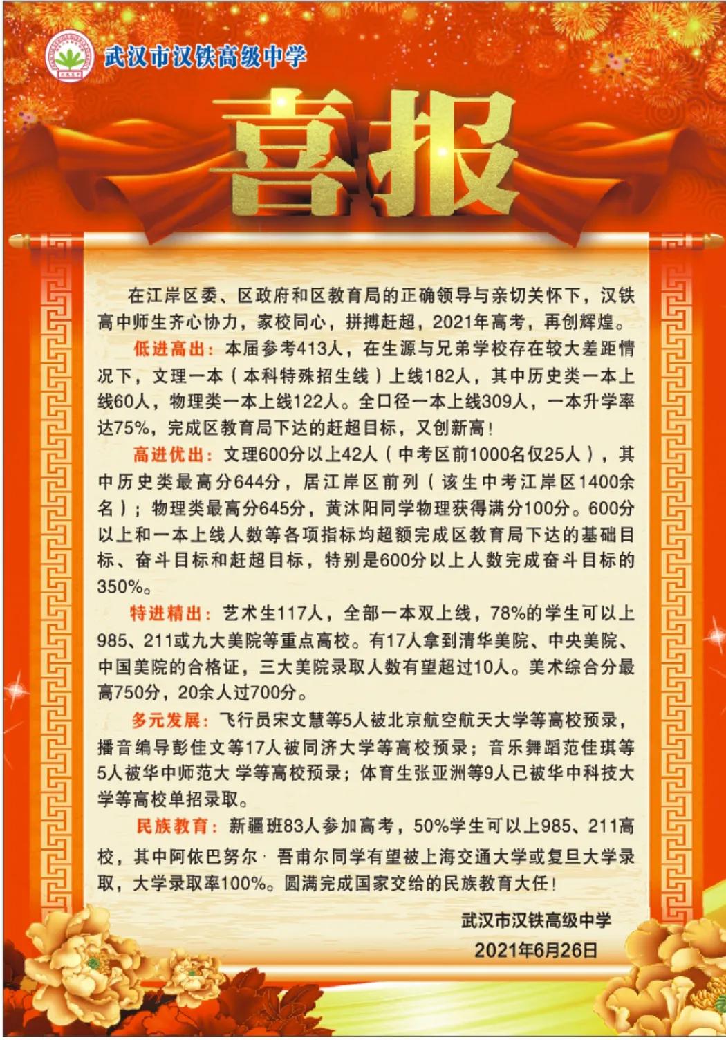 武汉市六高学校在哪个区