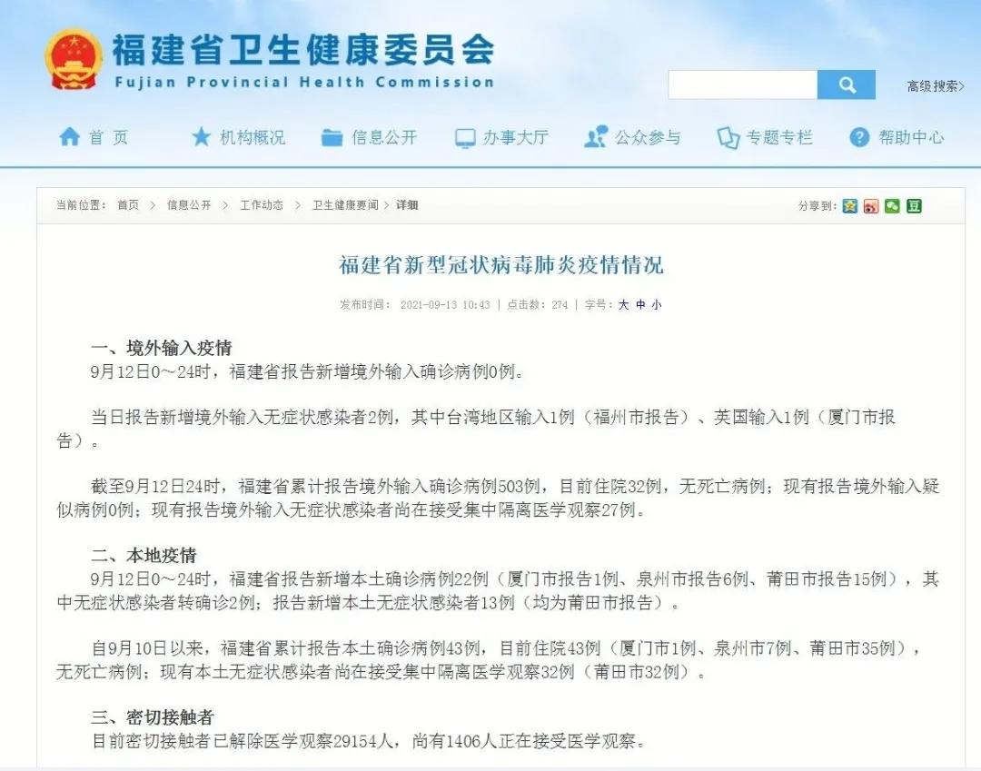 现在福建疫情地区怎么样
