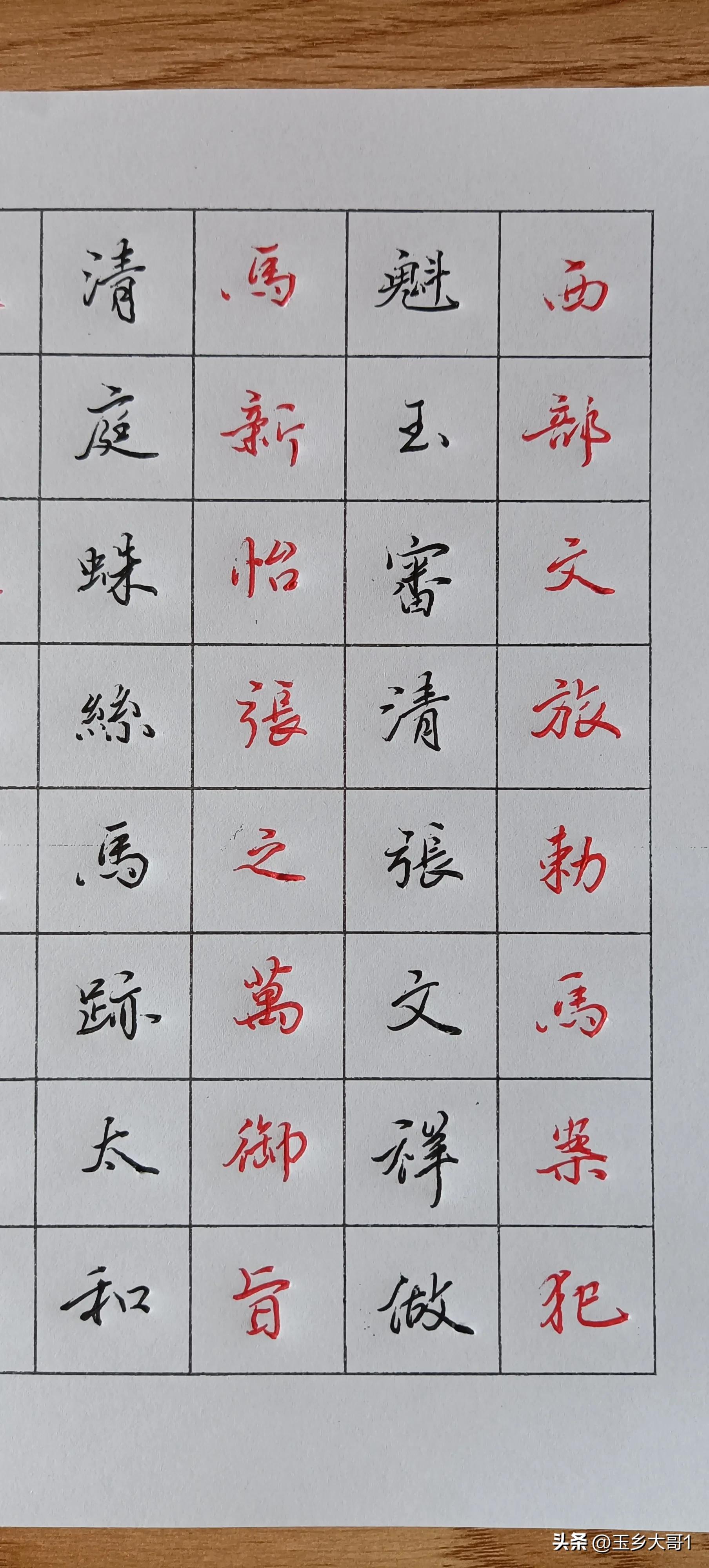 行楷和行书字体比较