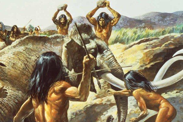 原始人武器(原始人打猎)