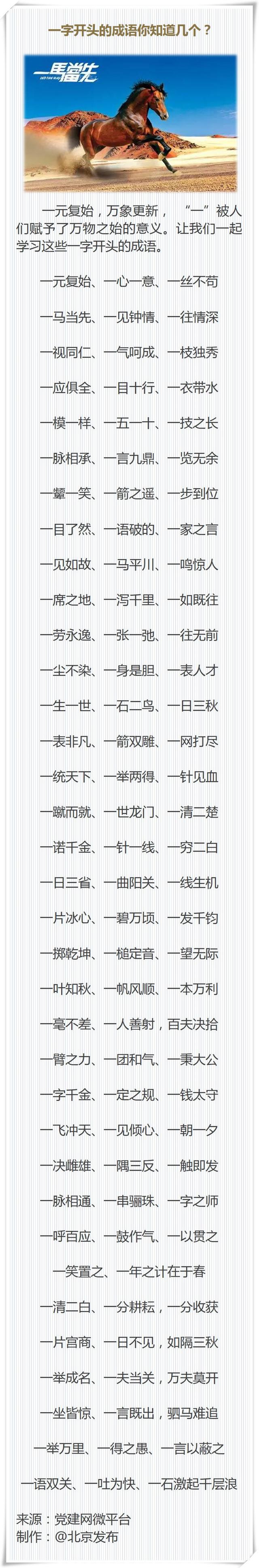 哪些成语是一字开头的（一字开头的成语你知道几个）