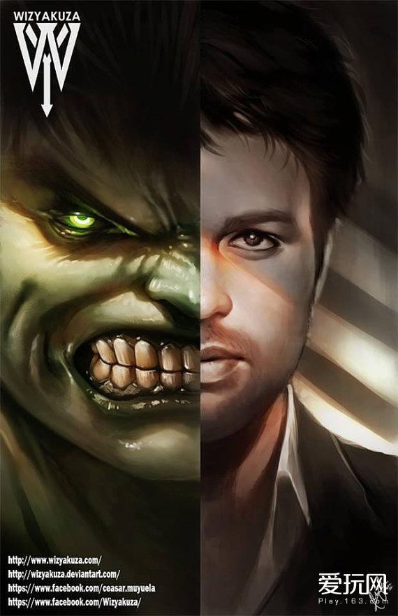 最酷炫的变脸:国外神人创作变身英雄“半颜”艺术