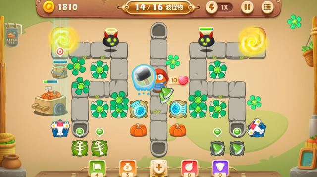 保卫萝卜3集市第49关怎么过 集市第49关金萝卜攻略