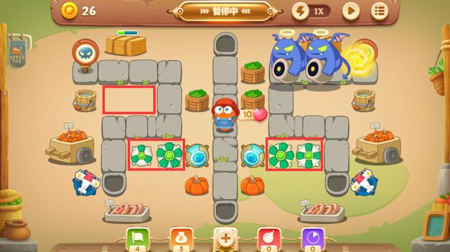 保卫萝卜3集市第49关怎么过 集市第49关金萝卜攻略