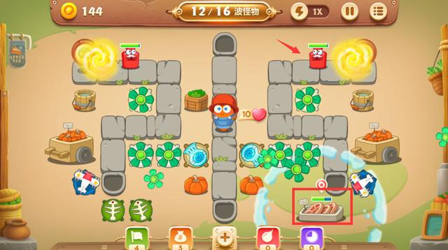 保卫萝卜3集市第49关怎么过 集市第49关金萝卜攻略