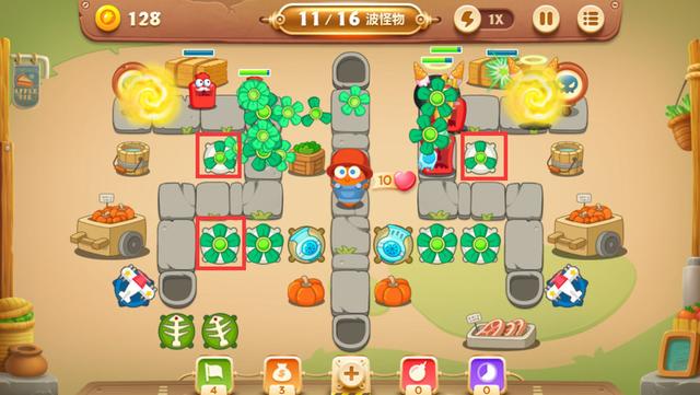 保卫萝卜3集市第49关怎么过 集市第49关金萝卜攻略