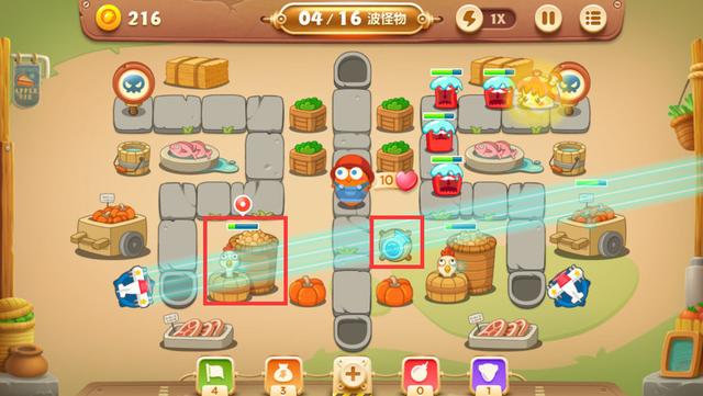 保卫萝卜3集市第49关怎么过 集市第49关金萝卜攻略