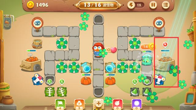 保卫萝卜3集市第49关怎么过 集市第49关金萝卜攻略