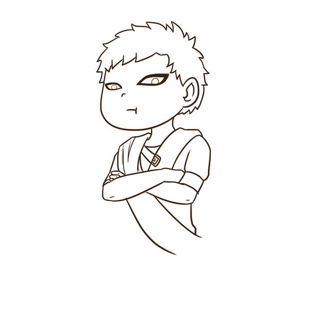 图解如何快速画出《火影忍者》中砂之国的风影我爱罗