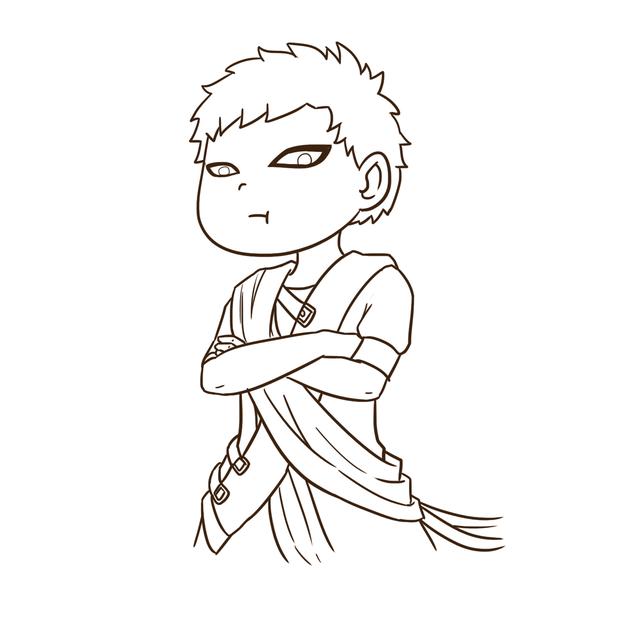 图解如何快速画出《火影忍者》中砂之国的风影我爱罗