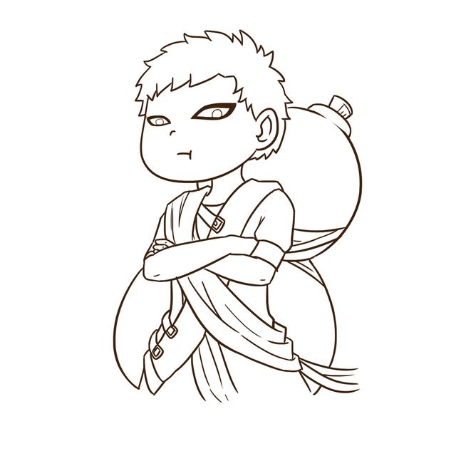 图解如何快速画出《火影忍者》中砂之国的风影我爱罗