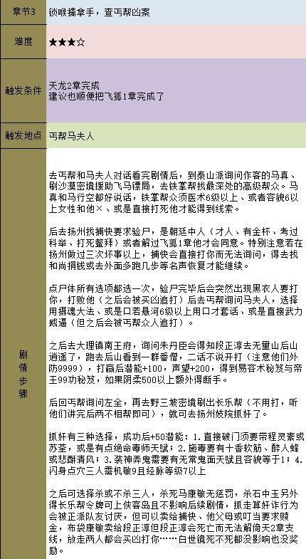 《金庸群侠传5》主线攻略 全天书主线任务流程攻略