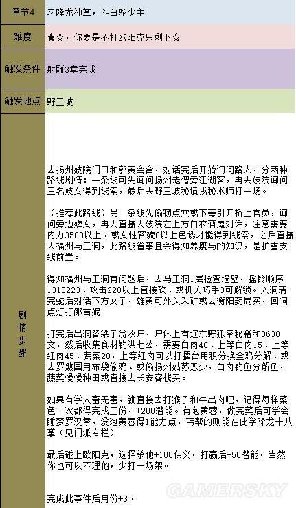 《金庸群侠传5》主线攻略 全天书主线任务流程攻略