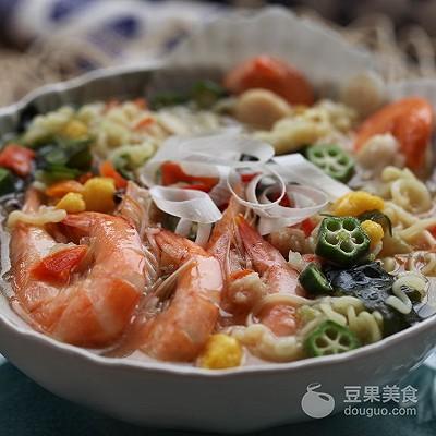 海滋味汤面#小虾创意料理#