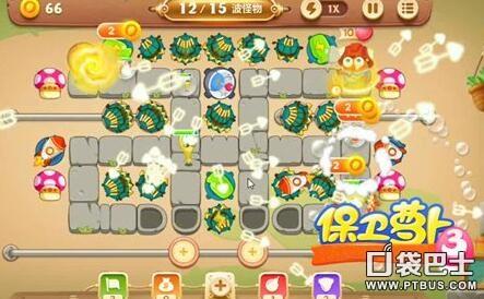 保卫萝卜3集市59关金萝卜图文攻略