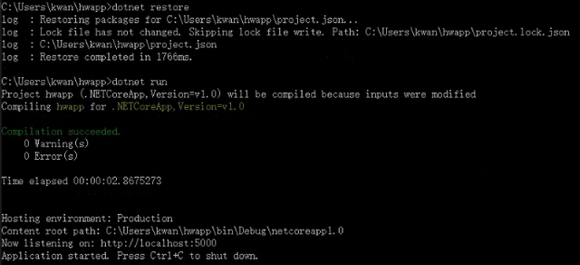 在Windows系统搭建.NET Core环境并创建运行ASP.NET网站