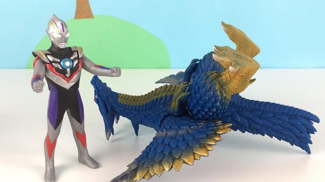 最新欧布奥特曼怪兽软胶风之魔王兽对战欧布奥特曼