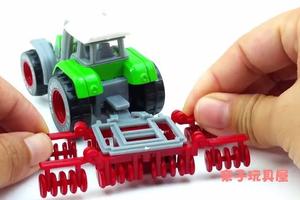 儿童玩具车视频 农用工程车拖拉机玩具图