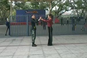 拉丁舞桑巴《金银铜》海韵老师与郭美女练习图