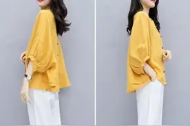 夏天就穿“散步裤”+棉麻衫，清爽又减龄图片