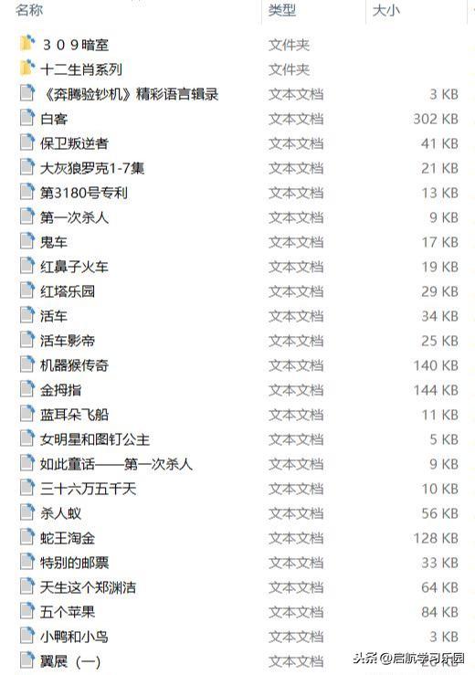 免费下载：儿童童话合集（电子版）