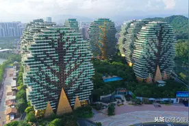 俯瞰海南树屋“九棵大树”建筑群，形成了一道美丽的风景线图片