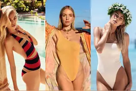 夏日海边不一定是比基尼，换上连体泳衣，既遮肉显瘦又摩登美丽图片